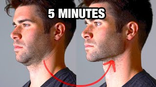 How to Get A More Defined Jawline  In Only 5 Minutes [upl. by Janeczka552]