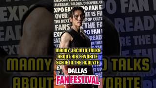 STAR WARS ACOLYTE  MANNY JACINTO TALKS ABOUT FAVORITE SCENE AT DALLAS FAN FESTIVAL StarWars [upl. by Niamor]