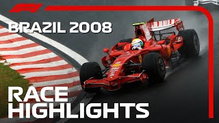 Lewis Hamilton Wins First World Title  2008 Brazilian Grand Prix  Race Highlights [upl. by Lama251]