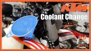 How to Change Coolant in KTM 250 XCF Dirt Bike  Back in the Garage [upl. by Keffer]