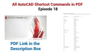 AutoCAD Shortcut Keys in PDF [upl. by Byrd]