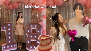 BIRTHDAY WEEKND 🎀 my 18th birthday party kpop performances mini gift haul and nwsc [upl. by Angelo]