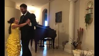 Daddy daughter dancing to Beauty and The Beast [upl. by Nemzzaj]