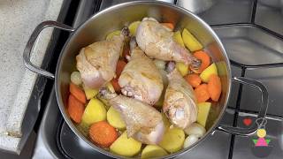 Easy Chicken Recipes  How to Make Chicken with Sauce Boiled with Vegetables [upl. by Scheld]