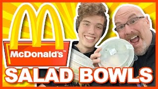 McDonalds Salad Bowls Caesar amp Greek Review with Ken amp Ben Domik [upl. by Ahseid]