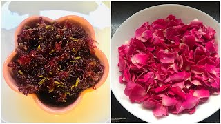 Gulkand Recipe  Homemade Gulkand  Rose Petal Jam  Gulkand Sweet Recipe [upl. by Eceined]