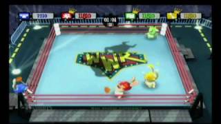 Rayman Raving Rabbids TV Party  Wrestling Gameplay Video INT [upl. by Sacci]