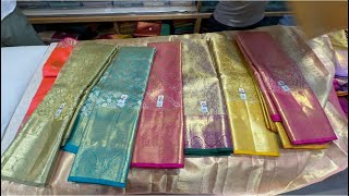 chickpet Bangalore wholesale silk sareesSingle saree courier available [upl. by Anadroj]