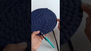 Tutorial Bolso Redondo Tejido con trapillo Fácil y rápido de realizarcrochet handmade trapillo [upl. by Hudis]