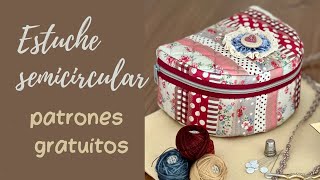 Aprovecha tus retales Costurero o neceser semicircular Tutorial gratuito 193 [upl. by Aiym232]