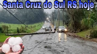 URGENTE granizo gigante hoje  temporal devast4dor no Rio grande do Sul [upl. by Leftwich]