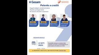 WEBINAR PATENTE A CREDITI [upl. by Aynotan]