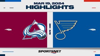 NHL Highlights  Avalanche vs Blues  March 19 2024 [upl. by Murrah91]