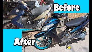 GY6 RUSI sc 125 MIO TYPE FULL REBUILD RESTORATION START TO FINISH [upl. by Kailey]