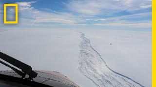 See the Huge Crack in West Antarctica Before Iceberg Broke Off  National Geographic [upl. by Eitac234]