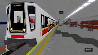 Wjazd M1 Młociny Politechnika Metro Warszawa Roblox [upl. by Ydnolem]