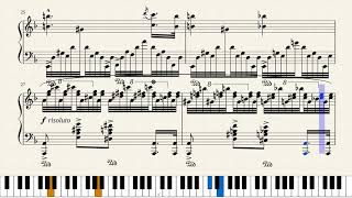 Adolf Henselt Etude Caracteristique Op 2 No 1 in D Minor Piano Tutorial  Sheets [upl. by Ozan]