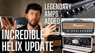 INCREDIBLE Helix Update  3 Legendary Amps  BOGNER ECSTASY Fender SUPER REVERB and EVH 5150 [upl. by Ayisan150]