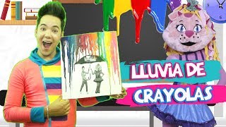 Lluvia de Crayolas  Manualidad para niños Crayon Melting Art  Kids Play [upl. by Terrilyn]