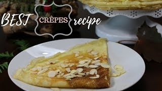 REAL FRENCH CREPES RECIPE  LA VRAI RECETTE DES CRÊPES FRANÇAISES DELICIOUS [upl. by Wade20]