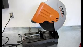 TOOL REVIEW  Ridgid R4141 Abrasive Cut Off Saw [upl. by Bitthia]