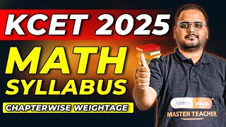 KCET 2025 Maths Syllabus Topicwise with Chapterwise Weightage [upl. by Nohj]