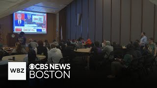 Framingham State University students anxiously watch election results [upl. by Eentrok]