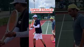 Open Stance OneHanded Backhand Tips [upl. by Gil]