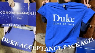 The Duke University Acceptance Package [upl. by Nnaid]