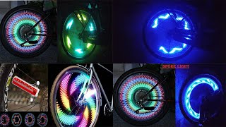 4 Amazing Bike and cycle Spoke Light unboxing and test [upl. by Targett580]