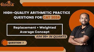 HighQuality Arithmetic Question 1 I CAT PREPARATION 2024 I QUANTITATIVE APTITUDE PREPARATION [upl. by Goldarina962]