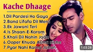 Kachche Dhaage movie all songs Jukebox  Ajay Devgan Manisha Koirala Nusrat Fateh Ali Khan Lata m [upl. by Anoj]