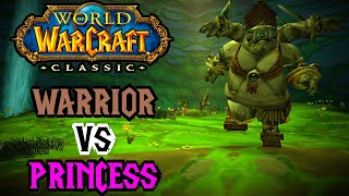 WOW Classic  Warrior soloing Princess in Maraudon With amp without Diamond flask healing [upl. by Nivrehs]