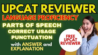 UPCAT Language Proficiency Reviewer  Parts of Speech Correct Usage Punctuation examreviewph [upl. by Airak]