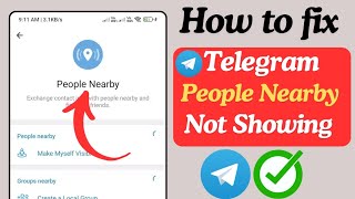 How to fix Telegram people Nearby option not showing  Telegram People Nearby not working [upl. by Selestina]