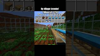 Minecraft villager breeder 121 Java  bedrock  sorry for the quick clips  minecraft [upl. by Atnoid147]