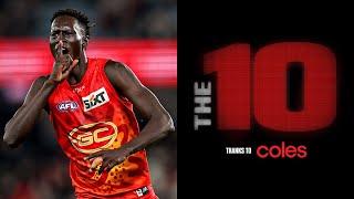 The 10 BEST MOMENTS from round 22  AFL [upl. by Assirim]