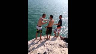 Cliff jumping at stillhouse hollow lake [upl. by Arekahs788]