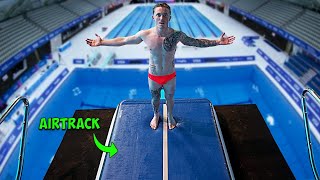 Gymnasts put AIRTRACK on Olympic Diving Board  Nile Wilson [upl. by Oaks]