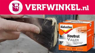 Zelf houtrot repareren met Alabastine Houtrotvuller  TUTORIAL  Verfwinkelnl [upl. by Cybill]