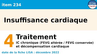 234  Insuffisance cardiaque  Partie 4  Prise en charge [upl. by Eillime]