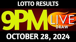 Lotto Result Today 900 pm draw October 28 2024 Monday PCSO LIVE [upl. by Dorolisa768]