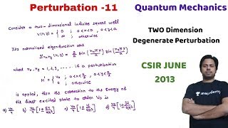 TWO Dimensional Perturbation theory Question 11  CSIR NET 2013 POTENTIAL G [upl. by Nortyad]