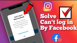 Cant log in to Instagram with Facebook problem solved [upl. by Arahset]