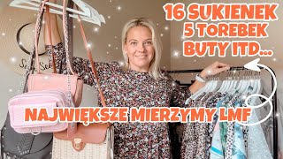 NAJWIÄKSZE MIERZYMY LMF BOUTIQUE  16 SUKIENEK 5 TOREBEK 2 PARY BUTOW 1 KOMBINEZON SPĂ“DNICZKI BLUZKA [upl. by Babara]