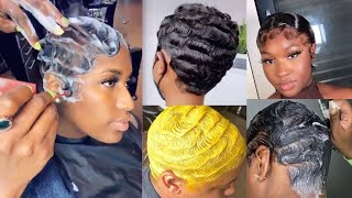 How to2023 Finger Waves for Black Women The 8 Ultimate Guide short hair🔥🔥🔥Best Compilations [upl. by Emma]