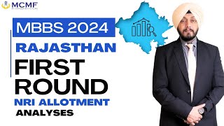 MBBS Admission under NRI Quota in Rajasthan  2024 First Round Cutoff Rajasthan [upl. by Ulick]