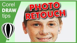 Using Gaussian Blur to retouch a photo in CorelDraw [upl. by Clayberg346]