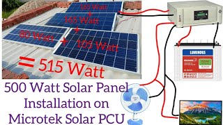 500 Watt solar Panel installation onMicrotek Solar PCU 143512V [upl. by Ikairik]