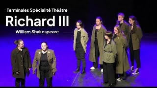 Terminales Spécialité Théâtre  Richard III [upl. by Fernyak906]